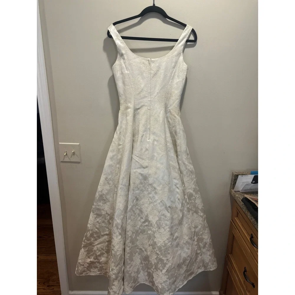 Vtg Gunne Sax Jessica McClintock Wedding Dress Duchess Gown‎ Sparkle Floral 5/6